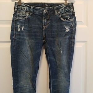 Silver Girlfriend Crop Jean Size 28